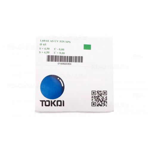 Линза Tokai 1.6 AS SPS Линза Tokai 1.6 AS SPS